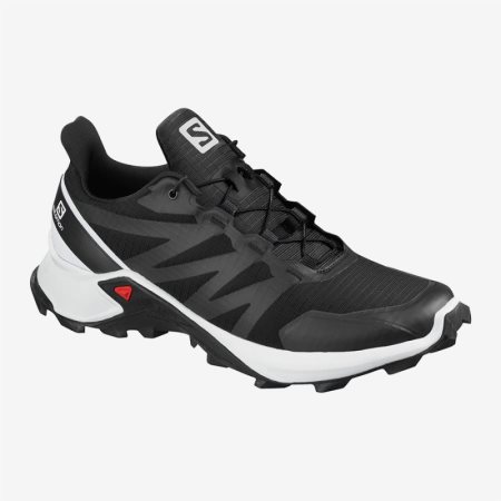 Salomon SUPERCROSS Mens Trail Running Shoes Black UK FXTJ